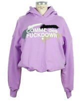 Comme Des Fuckdown Chic Purple Hooded Sweatshirt with Logo Print -   -  Comme Des Fuckdown.